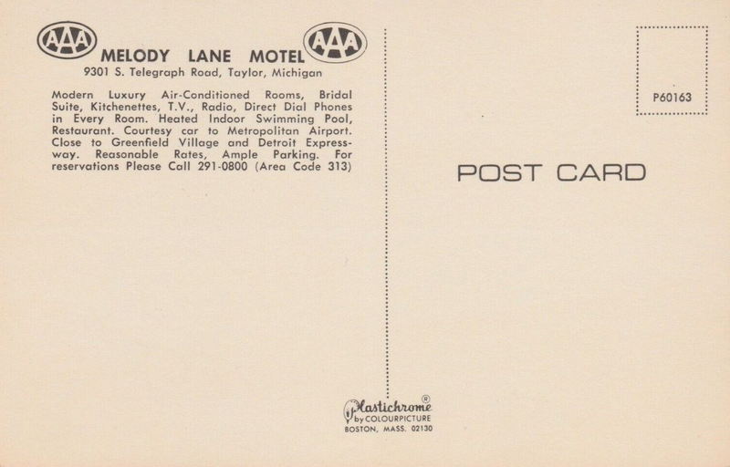 Melody Lane Motel - Old Postcard 9301 Address (newer photo)
